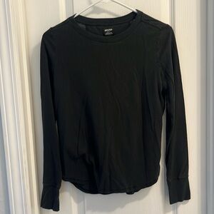 Cozy Up Long Sleeve Crewneck Shirt black size XS